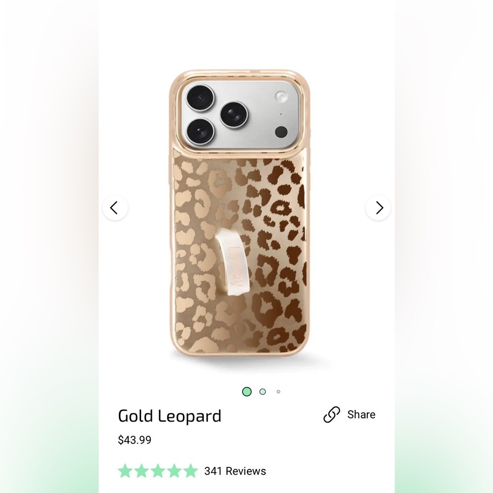 Gold leopard loopy case iPhone 11 6.5 screen great condition